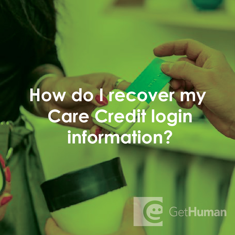 How Do I Recover My Care Credit Login Information?