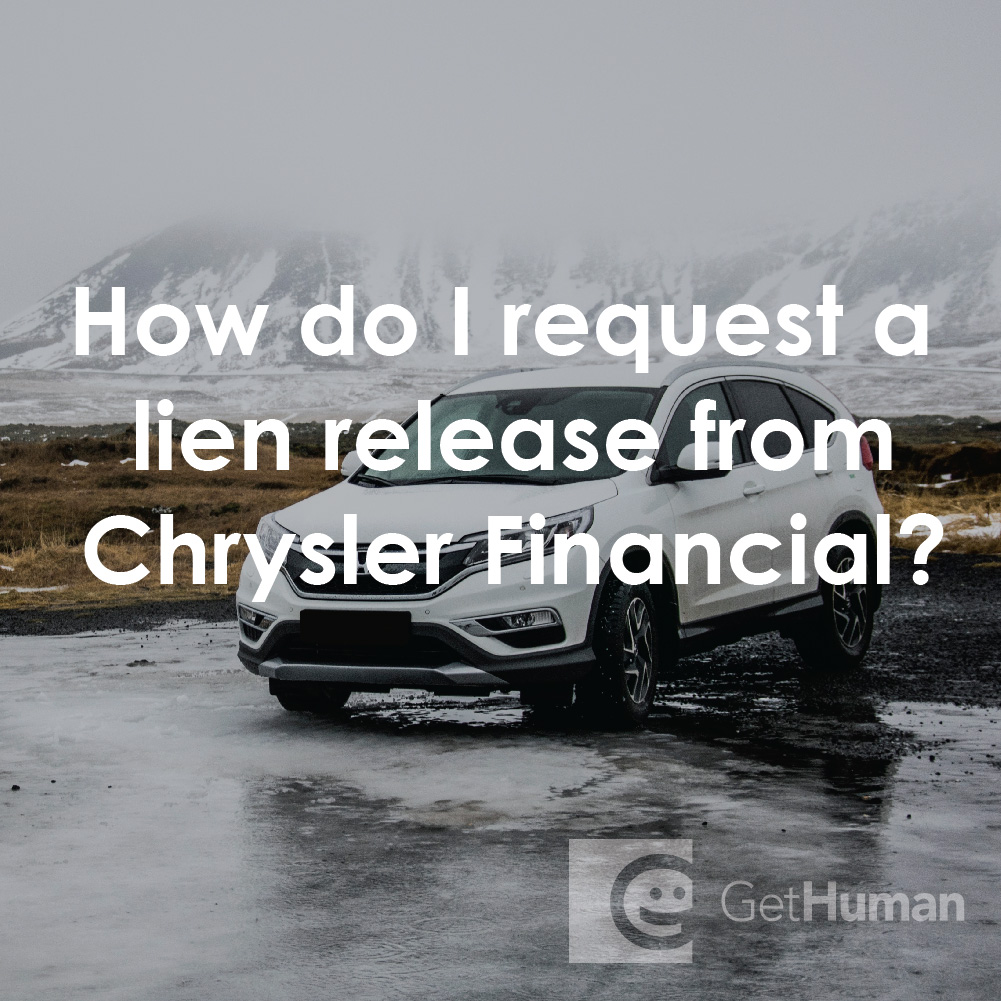 How Do I Request a Lien Release from Chrysler Financial?
