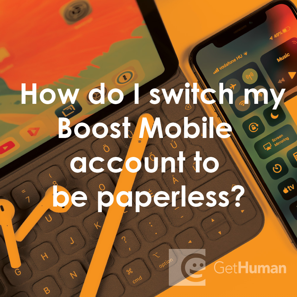 How Do I Switch My Boost Mobile Account to Be Paperless?