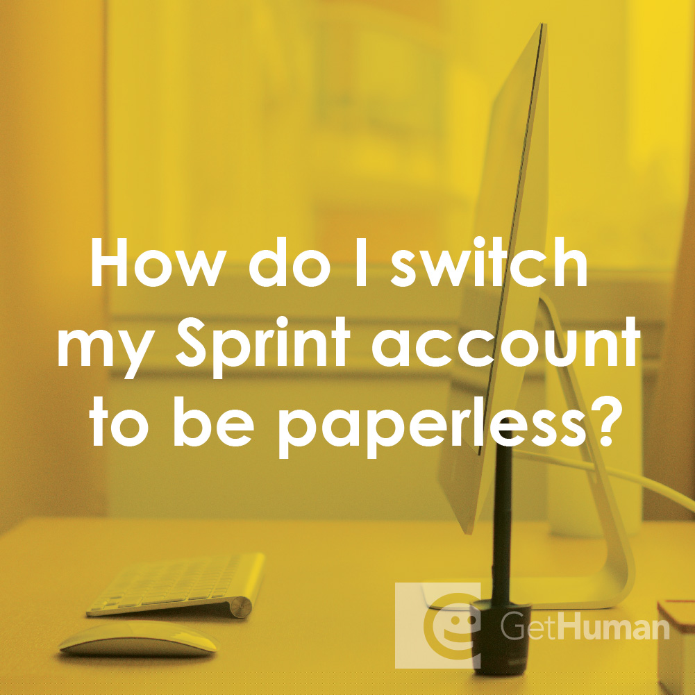 How Do I Switch My Sprint Account to Be Paperless?