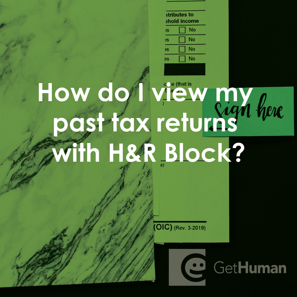 How Do I View My Past Tax Returns with H&R Block?